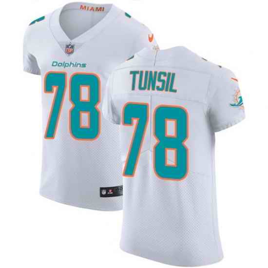 Nike Dolphins #78 Laremy Tunsil White Mens Stitched NFL Vapor Untouchable Elite Jersey